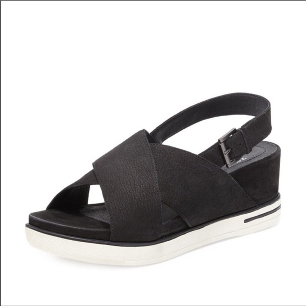 EILEEN FISHER “Good” Sandal Platform Wedge CrissCross Sport Shoes | 6.5